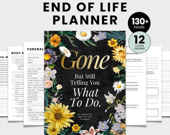 End Of Life Planner, Emergency Binder, Just In Case Planner, Funeral Planner Printable, What If Binder, Household Planner, Legacy Journal