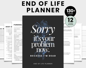 End Of Life Planner, Emergency Binder, Just In Case Planner, Funeral Planner Printable, What If Binder, Household Planner, Legacy Journal
