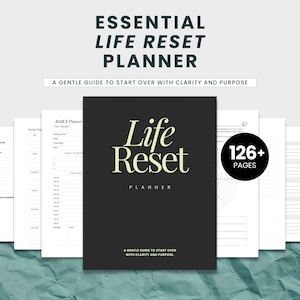 Life Reset Planner, Self Care Planner, Self Reflection Journal, Goal Setting Planner, Grief Therapy, Loss Of Father Journal, Self Discovery
