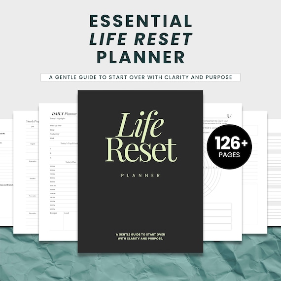 Life Reset Planner, Self Care Planner, Self Reflection Journal, Goal Setting Planner, Grief Therapy, Loss Of Father Journal, Self Discovery