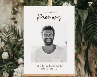 Funeral Welcome Sign, Celebration Of Life Sign, Memorial Photo Collage, In Loving Memory Sign, F001