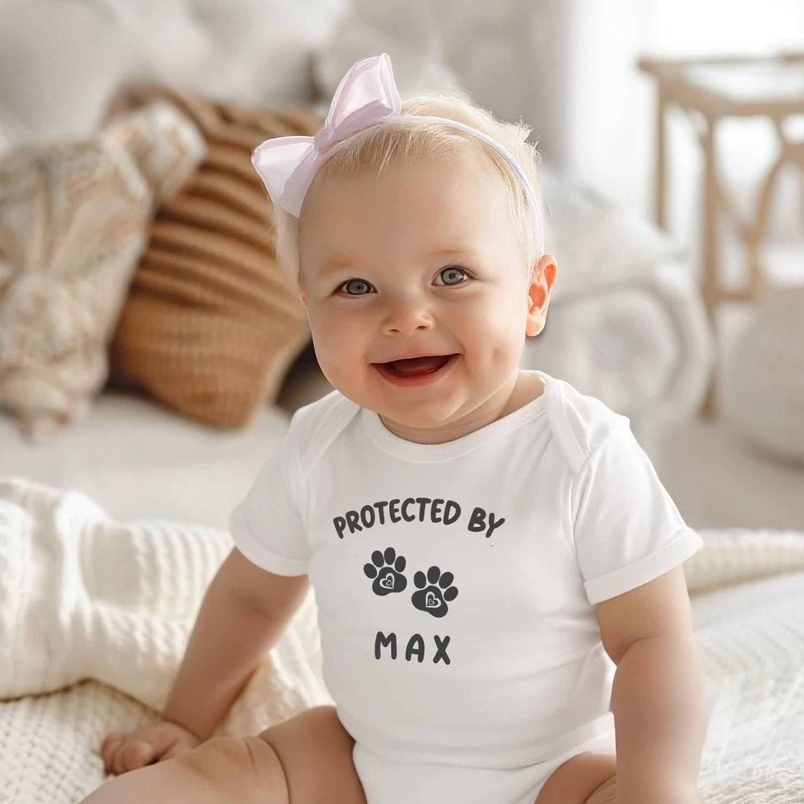 Organic Baby Onesie - Dogs Print