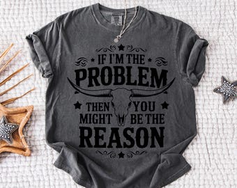 Retro Skull Western Shirt: Comfort Colors Country Music Tee