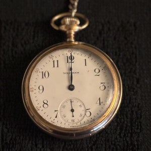 14K Gold WALTHAM pocket watch, 1800’s, Crescent St. Grade