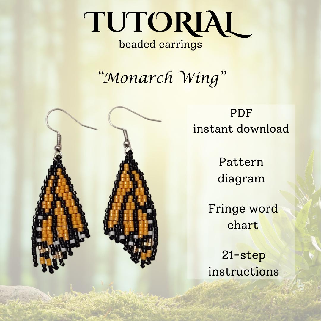 Beaded Brick Stitch Angel Wing Pattern