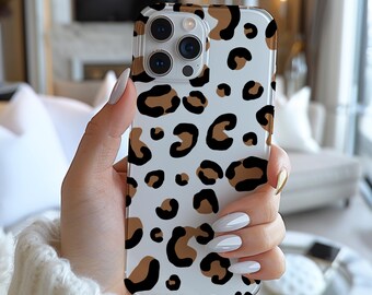 Clear Leopard Phone Case | Sleek and Stylish Animal Print Design | Slim and Durable | iPhone and Android Compatible