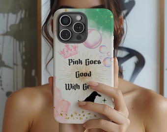 Rosa combina bem com verde Capa de celular inspirada em Wicked Design lúdico e mágico