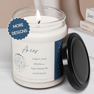 Funny Aries Zodiac Gift Astrology Gift For Aries Funny Aries Quotes Gift for Her Astrology Candle Aries Birthday Candle Star Sign Aries 9oz