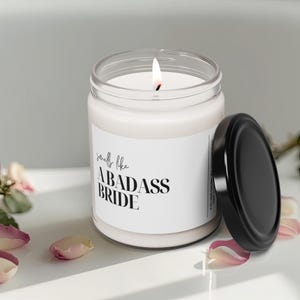 Smells Like a Badass Bride Candle Funny Gift for Bride to Be Bridal Shower Bachelorette Party Gag Gift Bride Future Mrs Gift Wedding 2025