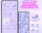 Stream Deck Icons – Cloud Icons Pack, Stream Deck Compatible Pastel App Icons, iPhone App Icon Pack, Aesthetic Widgets, Soft Korean Style