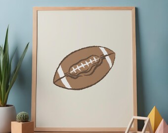Lámina decorativa de fútbol para habitación infantil / Decoración neutra para habitación de niño / Descarga digital