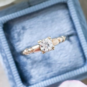 Geometric Engagement, Diamond Engagement, 14k Gold Engagement, Diamond Solitaire, Solitaire Engagement, Art Deco Diamond, Art Deco Ring