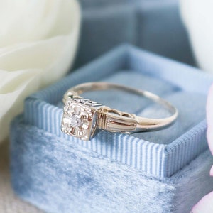 Vintage Engagement Ring, Vintage Diamond Ring, 14k Gold Engagement Ring, Art Deco Engagement, Vintage Ring, Diamond Engagement, Art Deco