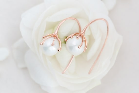 Wedding flower earrings sale
