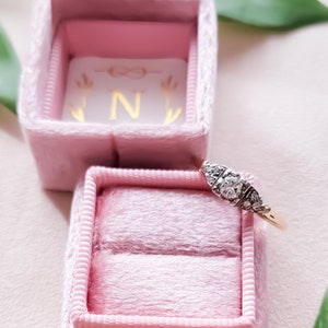 Vintage Engagement Ring, Art Deco Engagement Ring, 14k Yellow Gold, White Gold, Diamond Engagement Ring, Diamond Vintage Ring, Geometric image 7