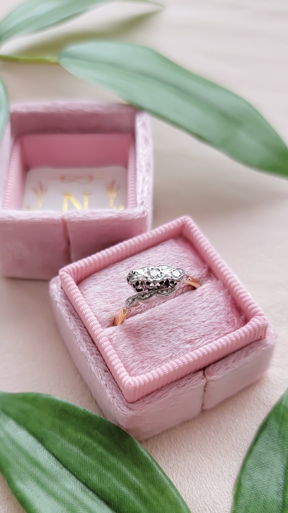 Art Deco Diamond Ring in 18ct and Platinum, Diamo… - image 6