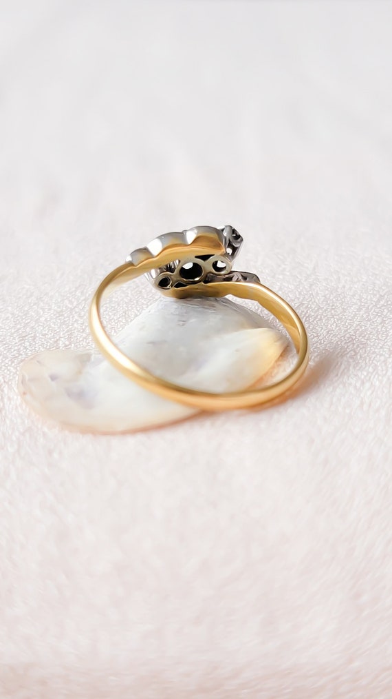 Art Deco Diamond Ring in 18ct and Platinum, Diamo… - image 3