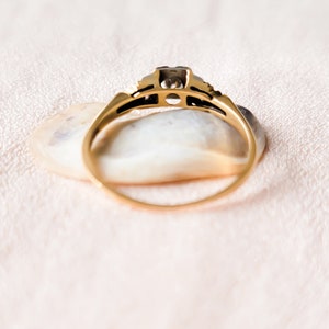 Vintage Engagement Ring, Art Deco Engagement Ring, 14k Yellow Gold, White Gold, Diamond Engagement Ring, Diamond Vintage Ring, Geometric image 4