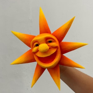 Handmade Foam Sun Puppet – Soft, Colorful & One of a Kind