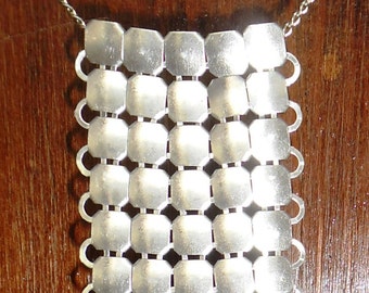 Steampunk/Victorian/Renfair chainmail silver colored necklace