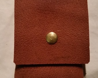Hand-Made Top-Grain Soft Pigskin Leather Phone Case Holster steampunk renfair