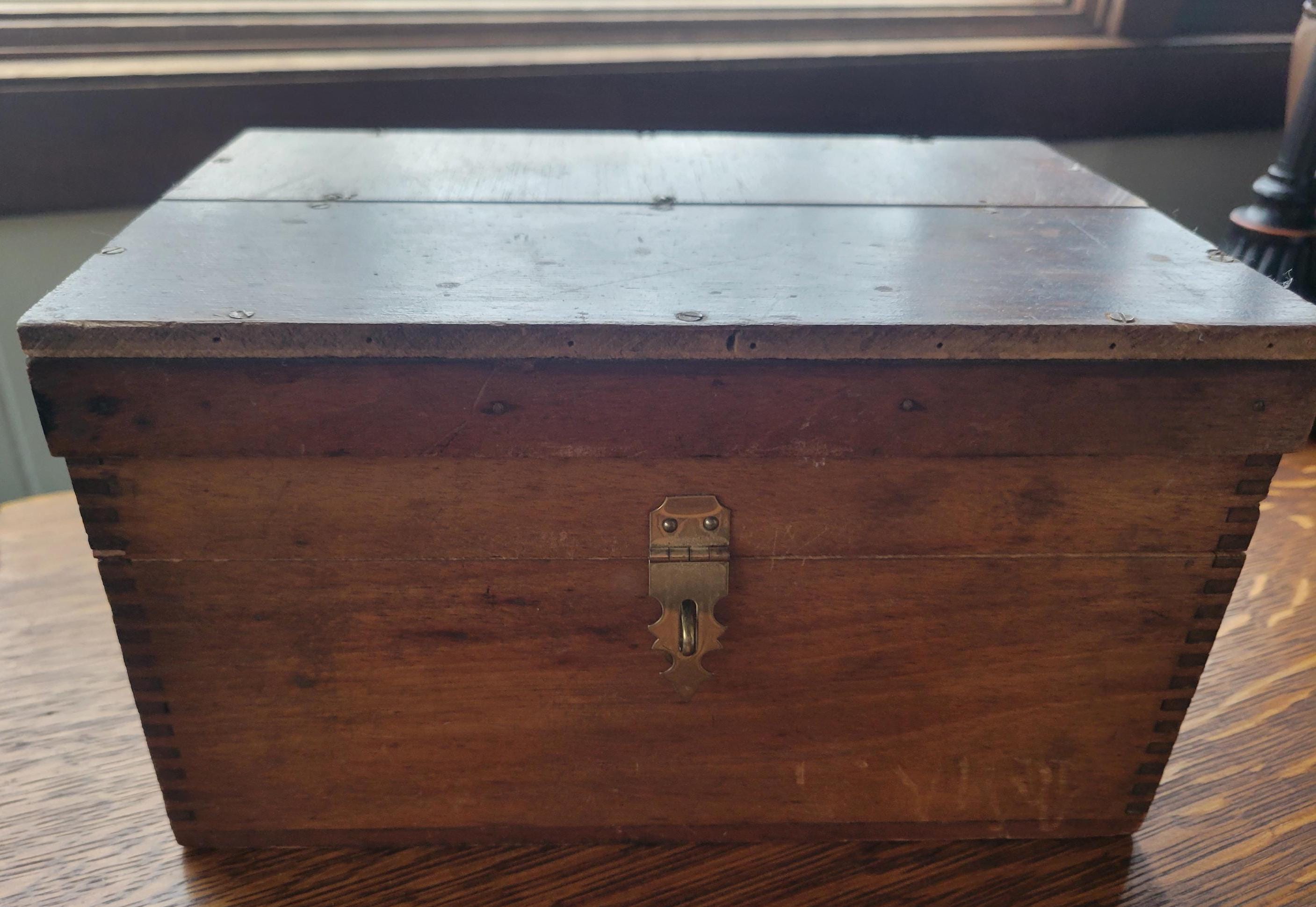 Antique Wooden Box: Primitive Dovetail Cubby Storage - Etsy