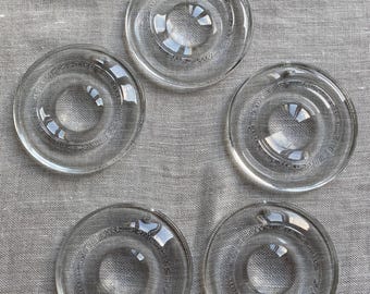 Discos redondos de cristal para lámparas de araña - década de 1950