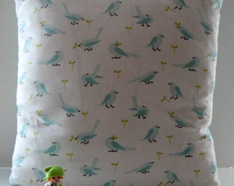 Organic Baby Bedding Bird and Polka Dot Pillow