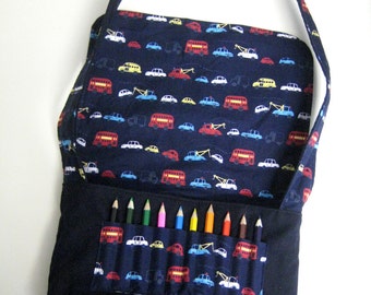 CARS Messenger Bag with Mini Colouring Pencils from Age 6