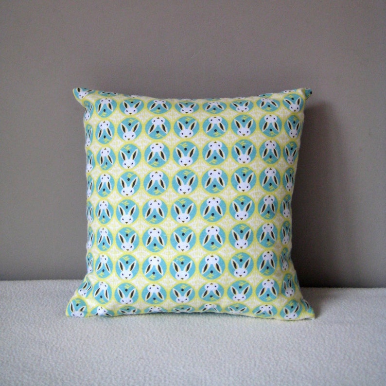 Organic Flannel Baby Bedding Owl or Bunny Pillow image 2