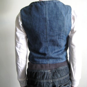 Reversible Denim and Shweshwe Waistcoat, 4-6 yrs image 4