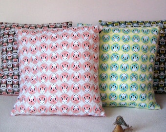 Organic Flannel Baby Bedding Bunny and Polka Dot Pillow