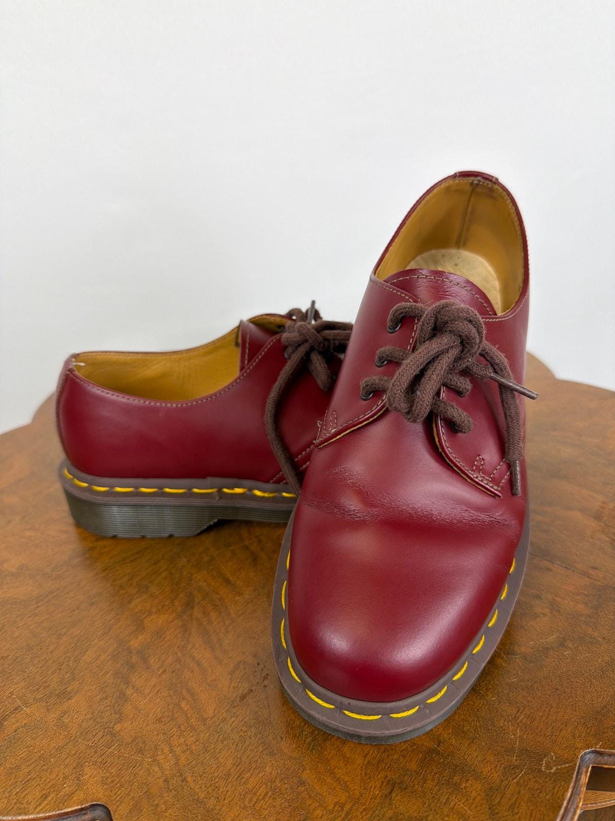 VINTAGE Dr. Martens 8294 Made in England Oxblood Leather Slip On Loafers Size 12 Dr Martens Loafers, Size UK4, Leather Loafers, Vintage  main image 4