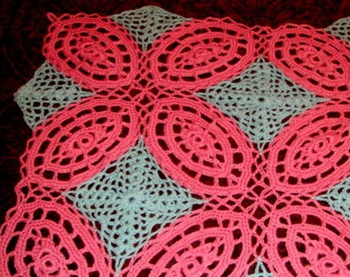 Double Wedding Ring Afghan Crochet Pattern Pdf Etsy