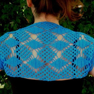 Diamond Lace Shrug Crochet Pattern pdf