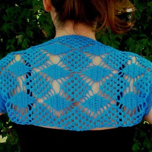 Diamond Lace Shrug Crochet Pattern pdf image 1