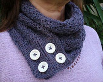 Many Buttons Cowl or Scarf