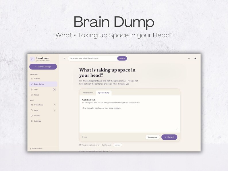 ADHD Brain Dump Organizer App | Executive Function & Time Blocking ADHD ...