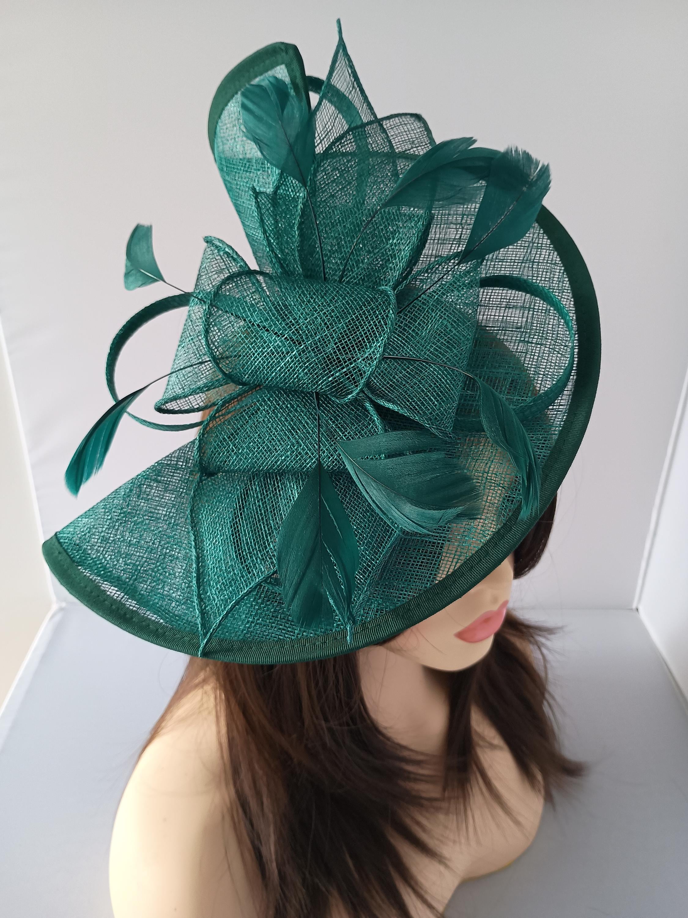 Dark Emerald Green Bow Accent Women’s Derby Hat Emerald Green Kentucky Derby Hats - Etsy main image 2
