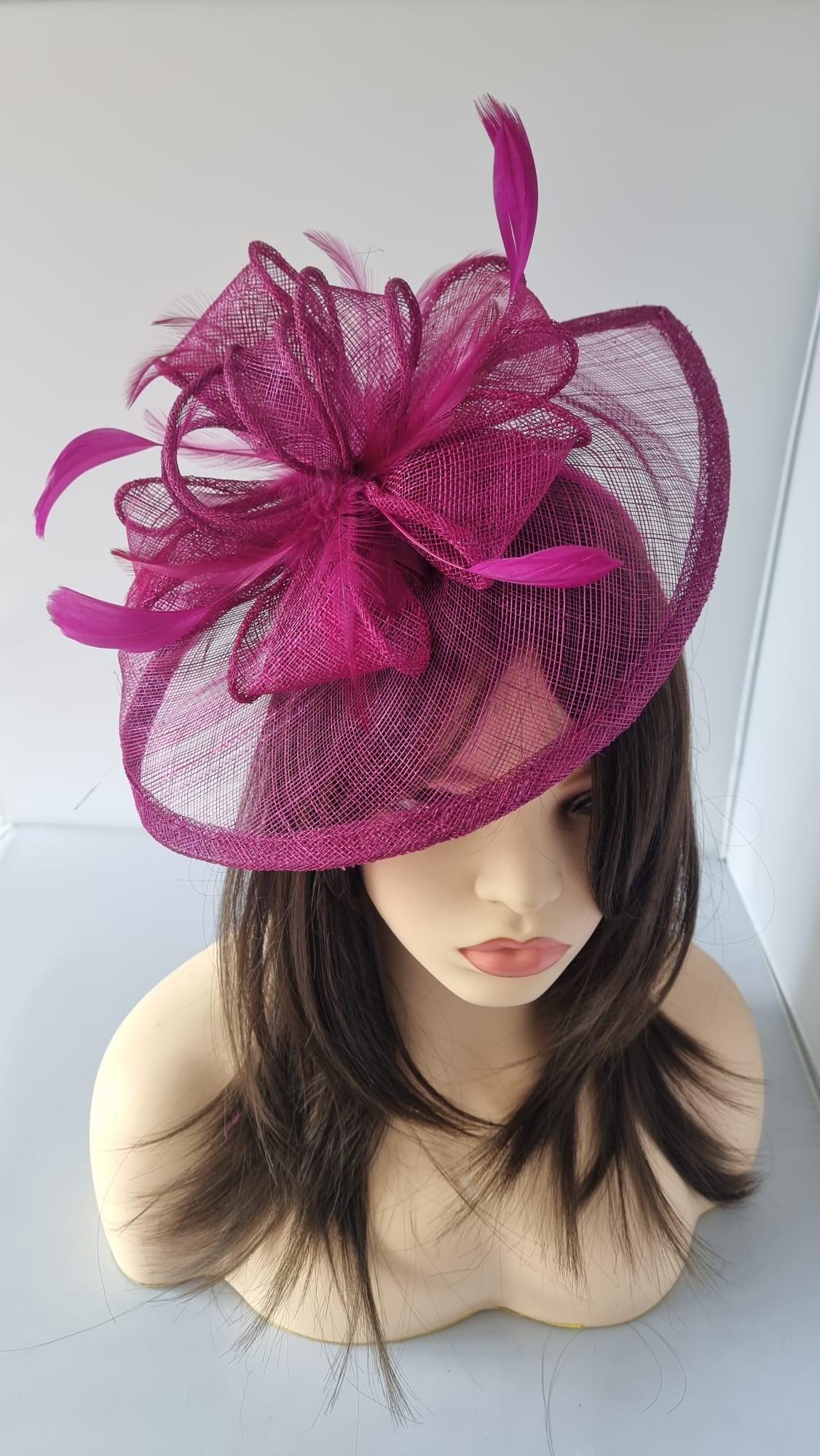 Magenta Fascinator With Headband - Etsy display picture 3