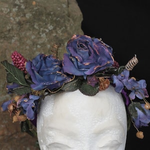 RTS Blue & Purple Forest Fairy headpiece image 1