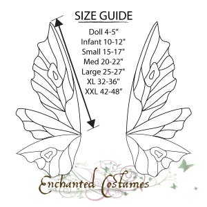 Enchanted Amalthea Purple Fairy Wings, size XL purple iridescent organza satin stitch embroidered ready to ship image 8