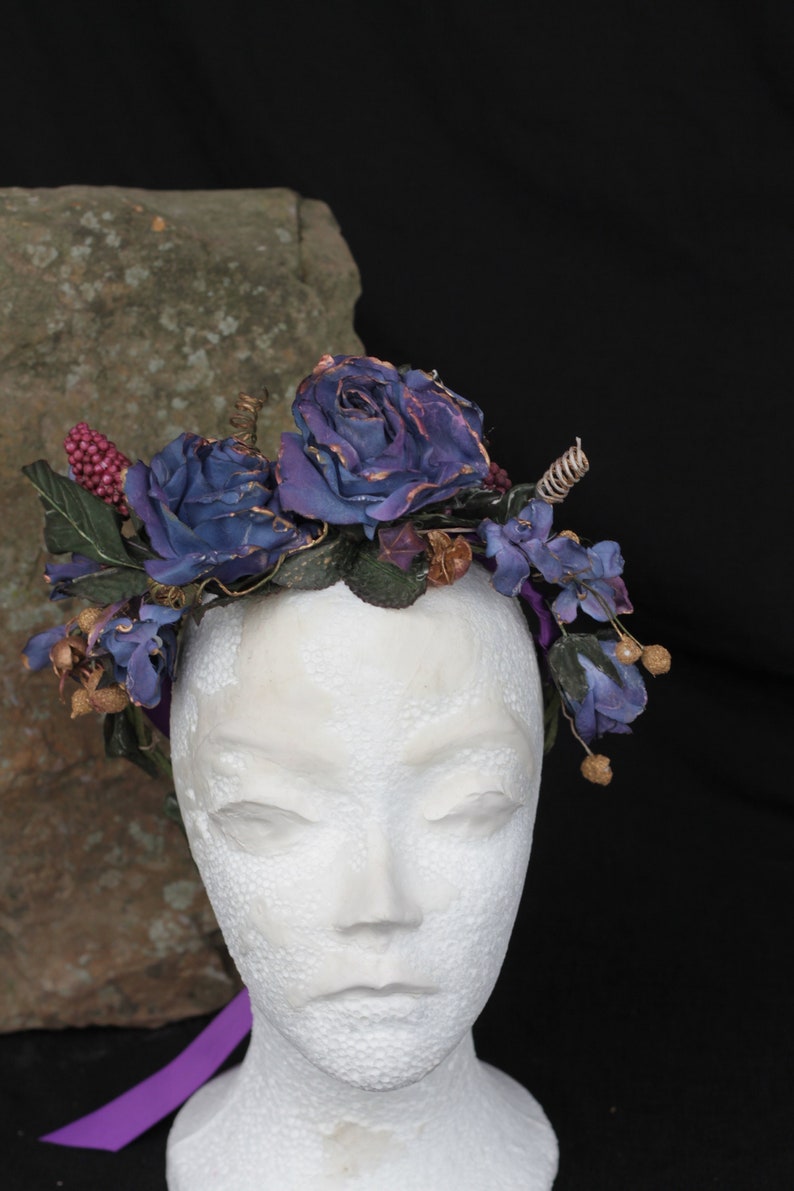 RTS Blue & Purple Forest Fairy headpiece image 1