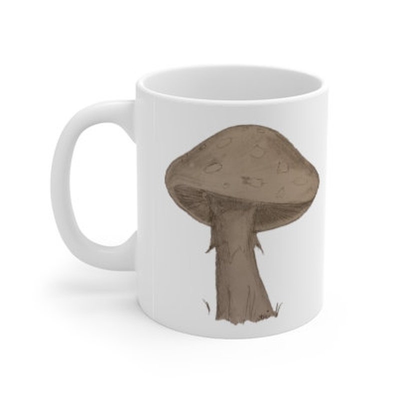 Enchanted Mushroom Ceramic Mug 11oz Tammy's Mushroom design, drop shipped on a mug image 3