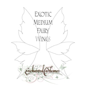 PDF download PATTERN and tutorial for fairy wings Exotic Medium