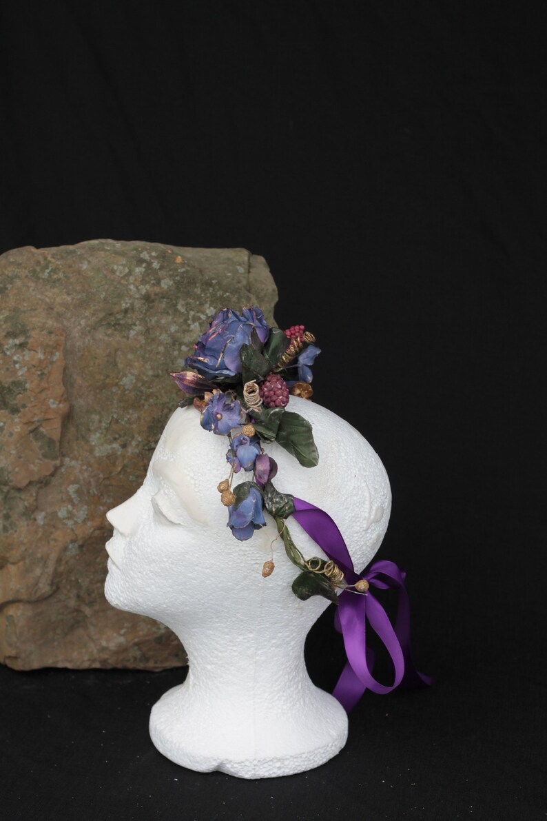RTS Blue & Purple Forest Fairy headpiece image 3