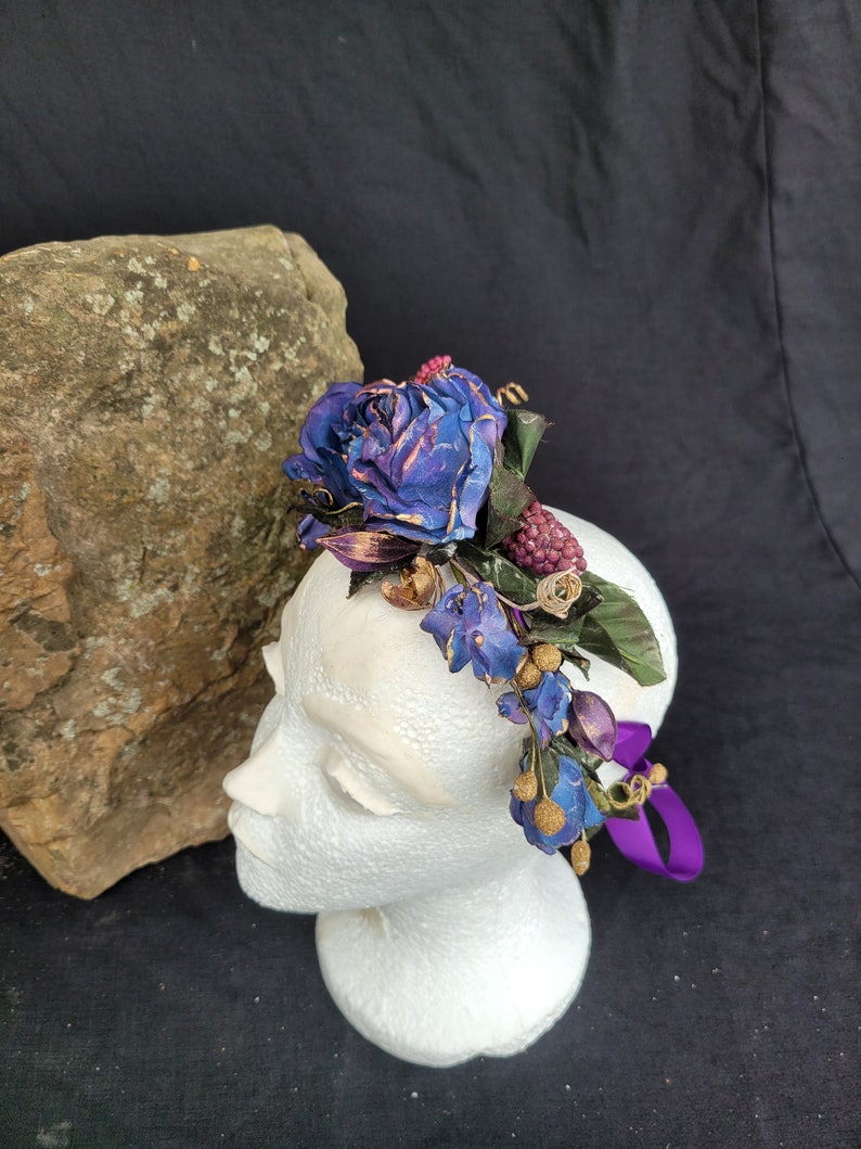 RTS Blue & Purple Forest Fairy headpiece image 2