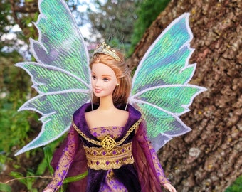 Enchanted Exotic DOLL Fairy Wings DOLL sized tiny fairy wings backpack fairy wings Fae Doll wings tea party costume faery faeries pixies