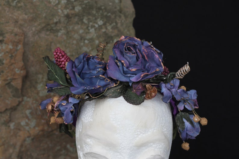 RTS Blue & Purple Forest Fairy headpiece image 4