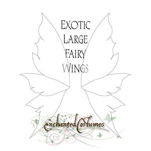PDF download PATTERN and tutorial for fairy wings Exotic Large